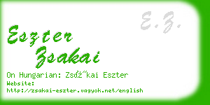 eszter zsakai business card